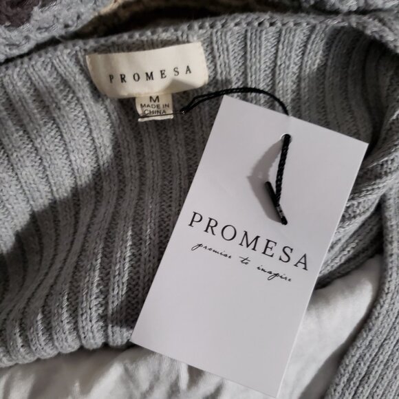 BNWT PROMESA  Isla 100% cotton crochet knit lined skirt set in Mocha (M} - Picture 9 of 9